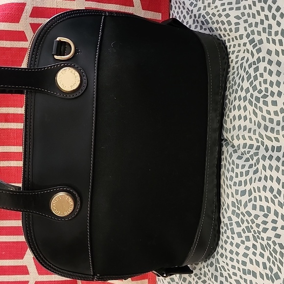 Dooney & Bourke Vintage Cabriolet Cloth w/ Leather Trim Satchel Midnight Black - Picture 2 of 16